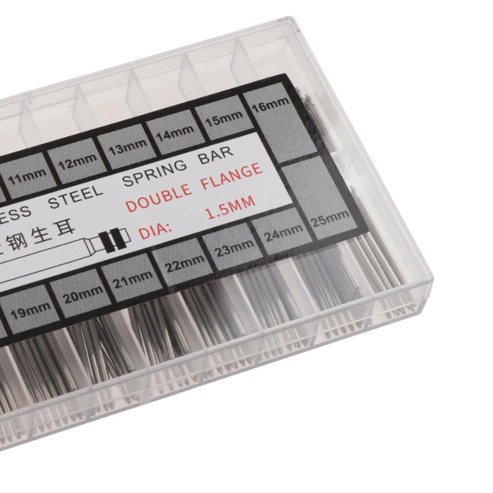 1 Box of Watch Spring Bar Stainless Steel Watch Strap Link Pins Replacement 1.5mm