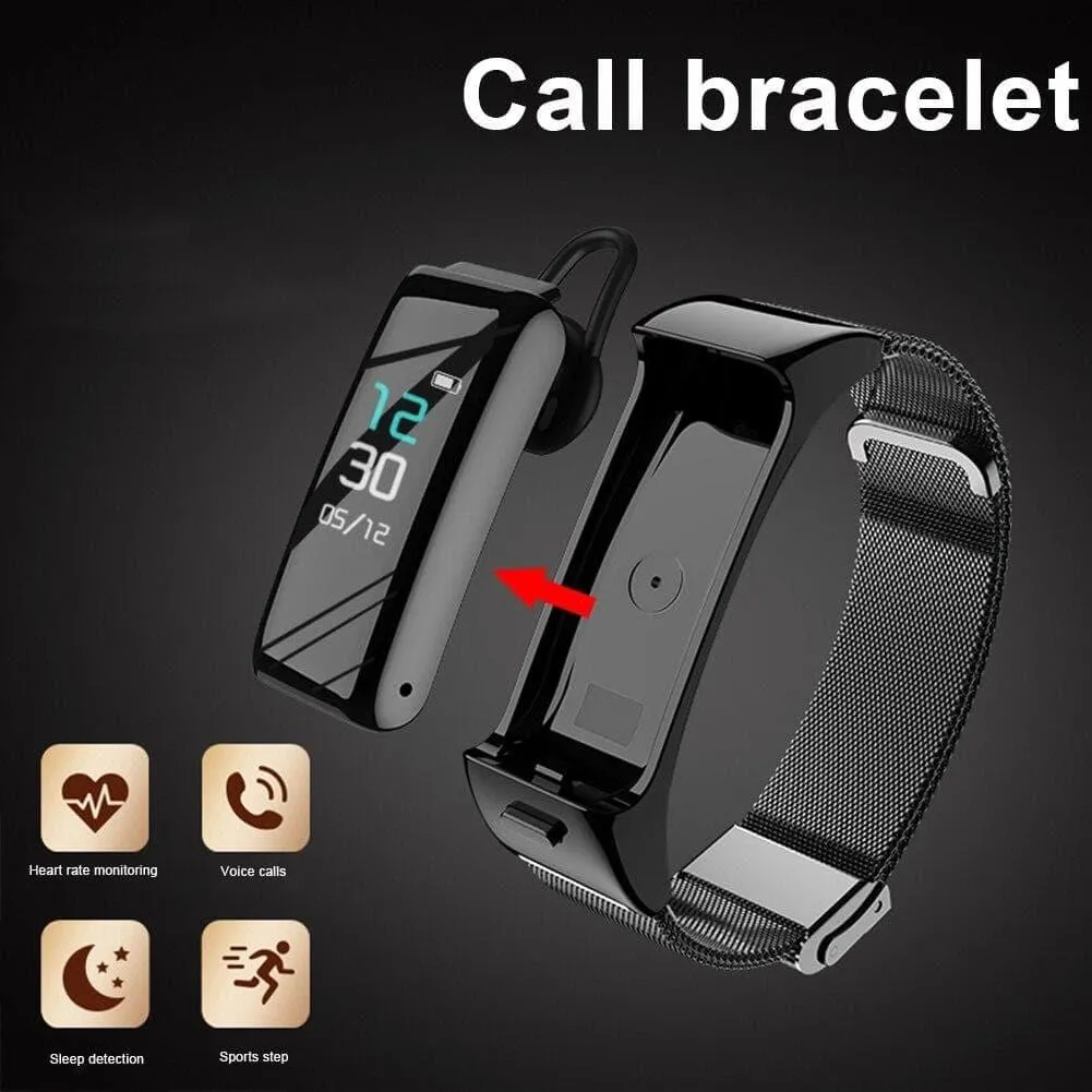 2-in-1 Smart Watch-Bluetooth Earphone with Heart Rate Monitor