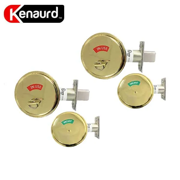 2 x Premium Commercial Privacy Indicator Deadbolt - US3 - Polished Brass - Grade 2 (Bundle of 2)