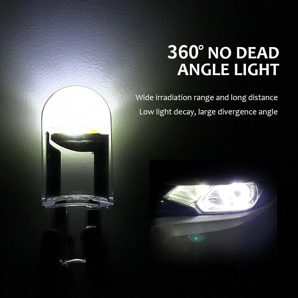 2/10X T10 W5W Canbus Car Lights COB Bulbs 24V Truck RV Interior Parts Dome Read Lamp White 6000K License Plate Lamp 3000K Yellow