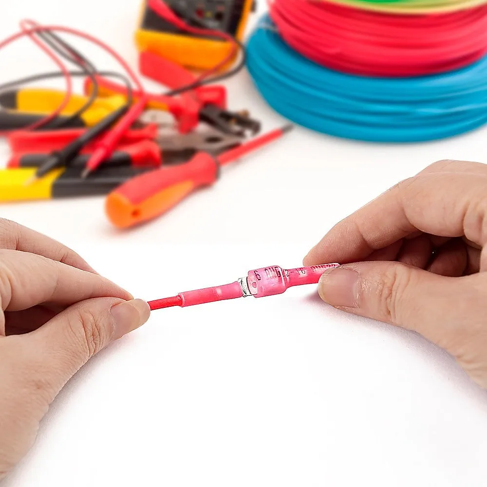 250pc Heat Shrink Spade Connectors Quick Disconnect, Copper