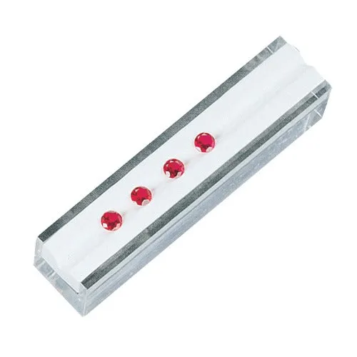 5-Gemstone Acrylic Displays w/Leatherette Inserts