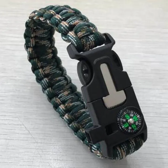 5 in 1 Emergency Survival Bracelet Compass