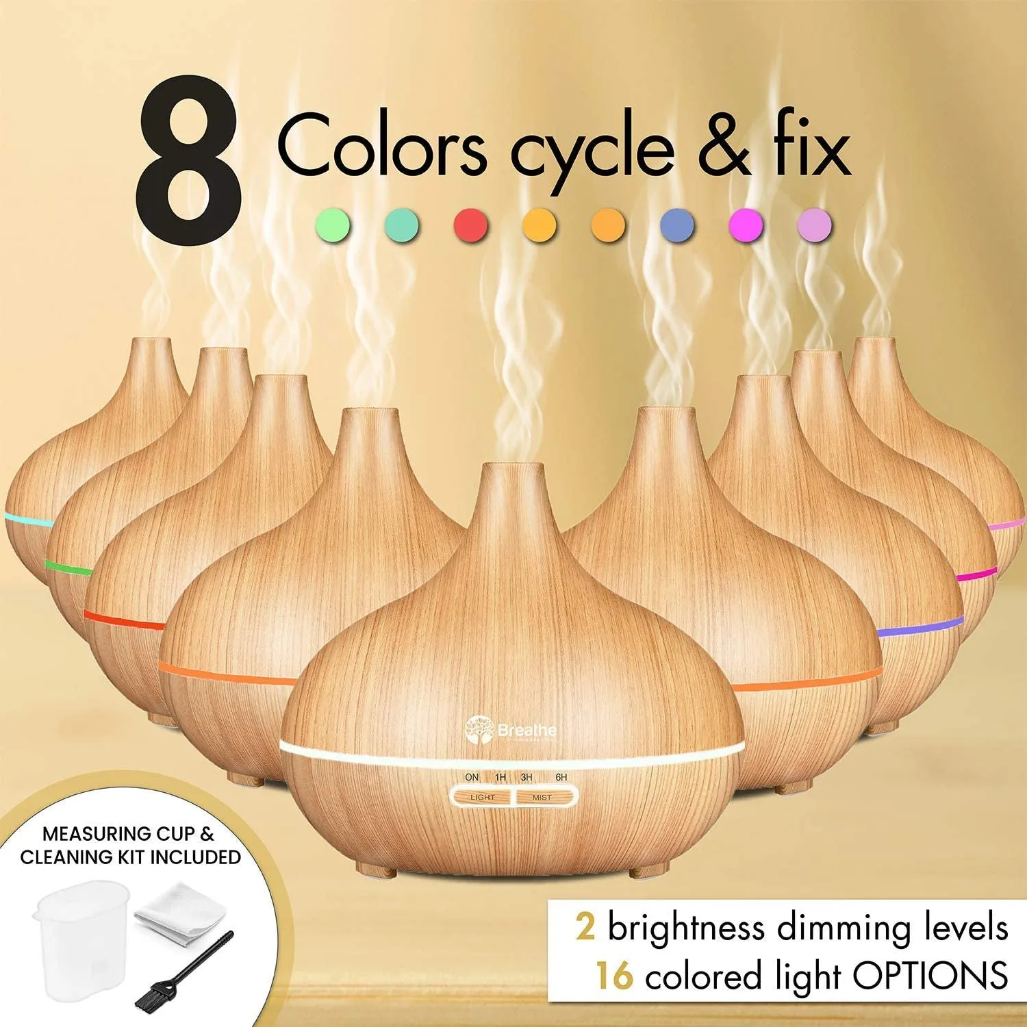 550Ml Diffusers for Essential Oils with Cleaning Kit