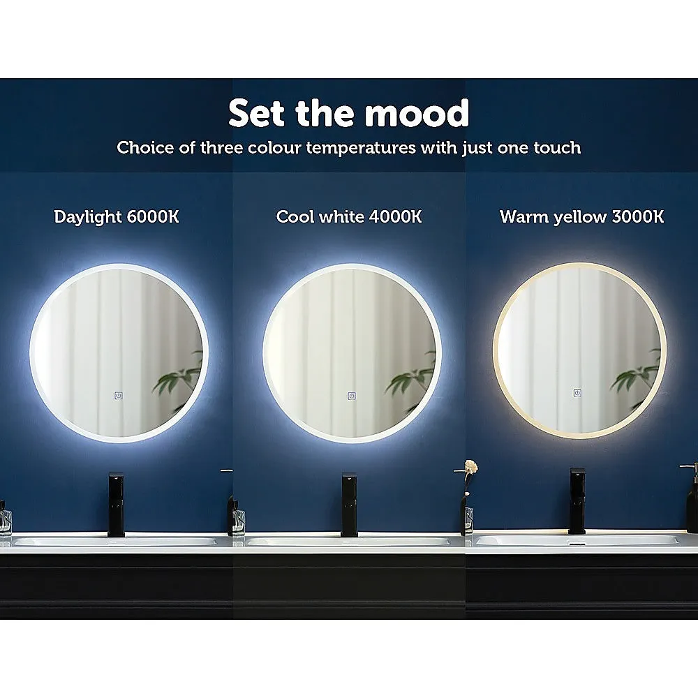 70cm LED Touch Control Waterproof Round Bathroom Mirror