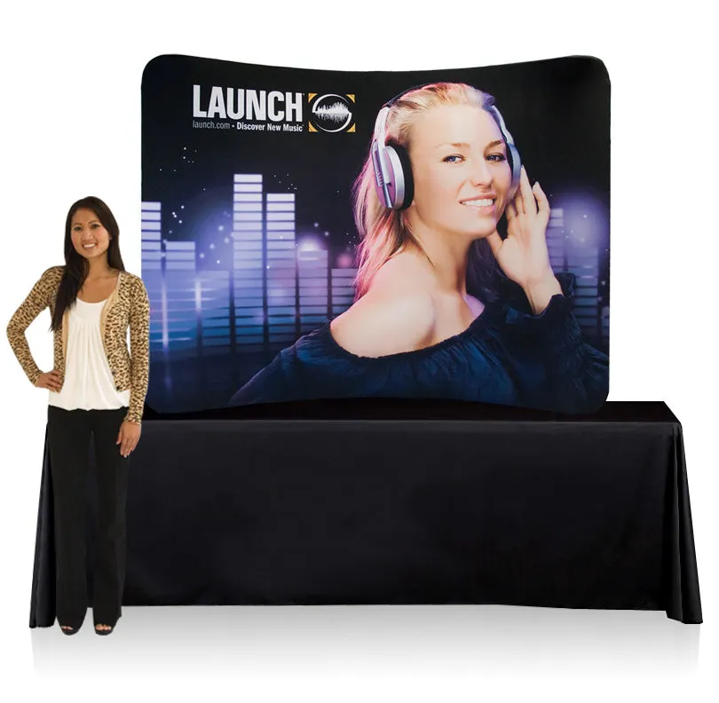 8 Ft. EZ Tube Display - Tabletop Curve Single-Sided Graphic Package