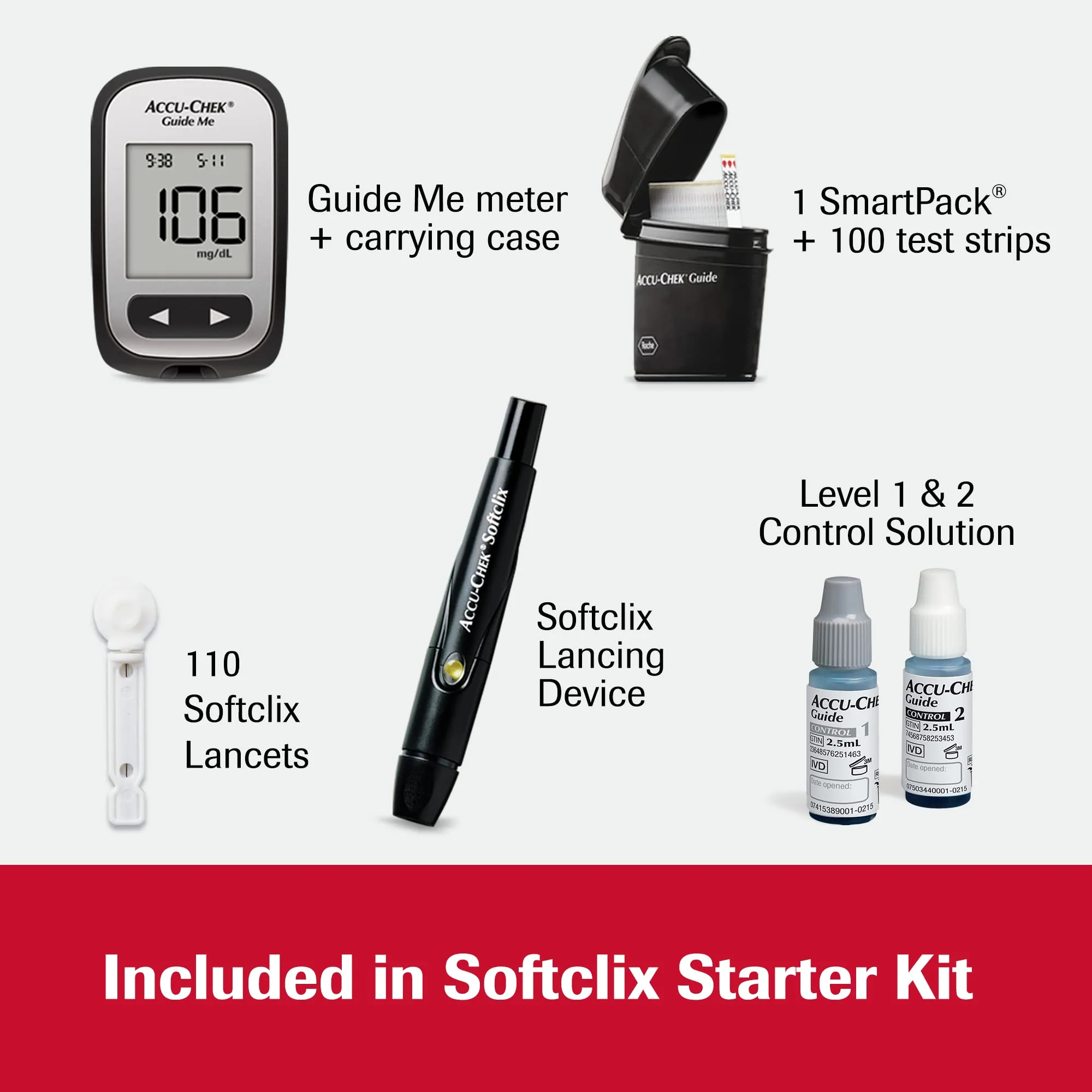 Accu-Chek Softclix Diabetes Lancing Device with 10 Softclix Lancets for Diabetic Blood Glucose Testing (Packaging May Vary)