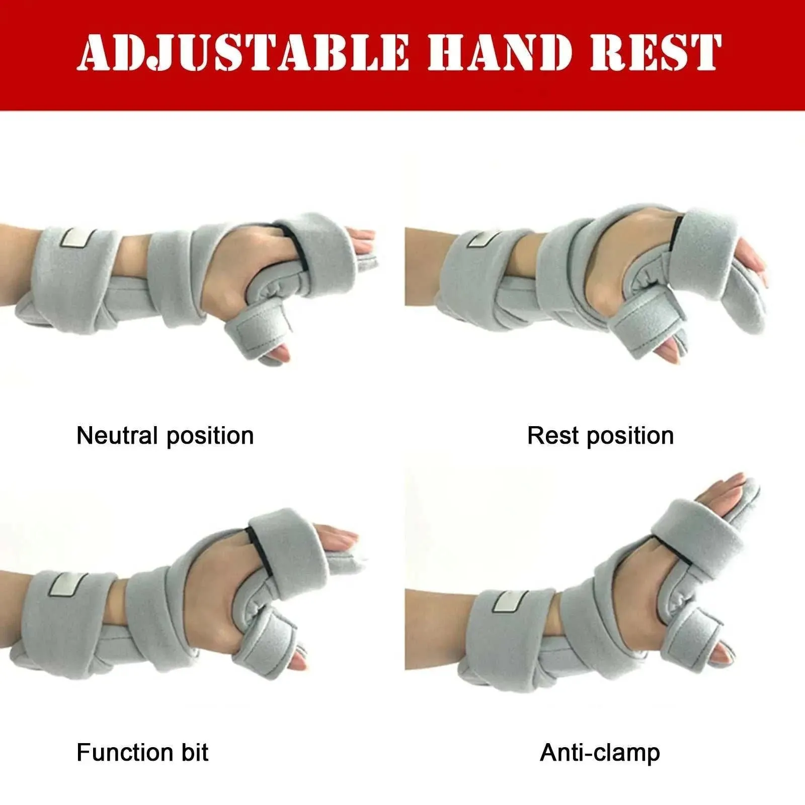 Adjustable Stroke Hand Brace Support Finger Night Hand Splint Support Orthopedic Wrist Rest Arthritis Tendonitis Rehabilitation