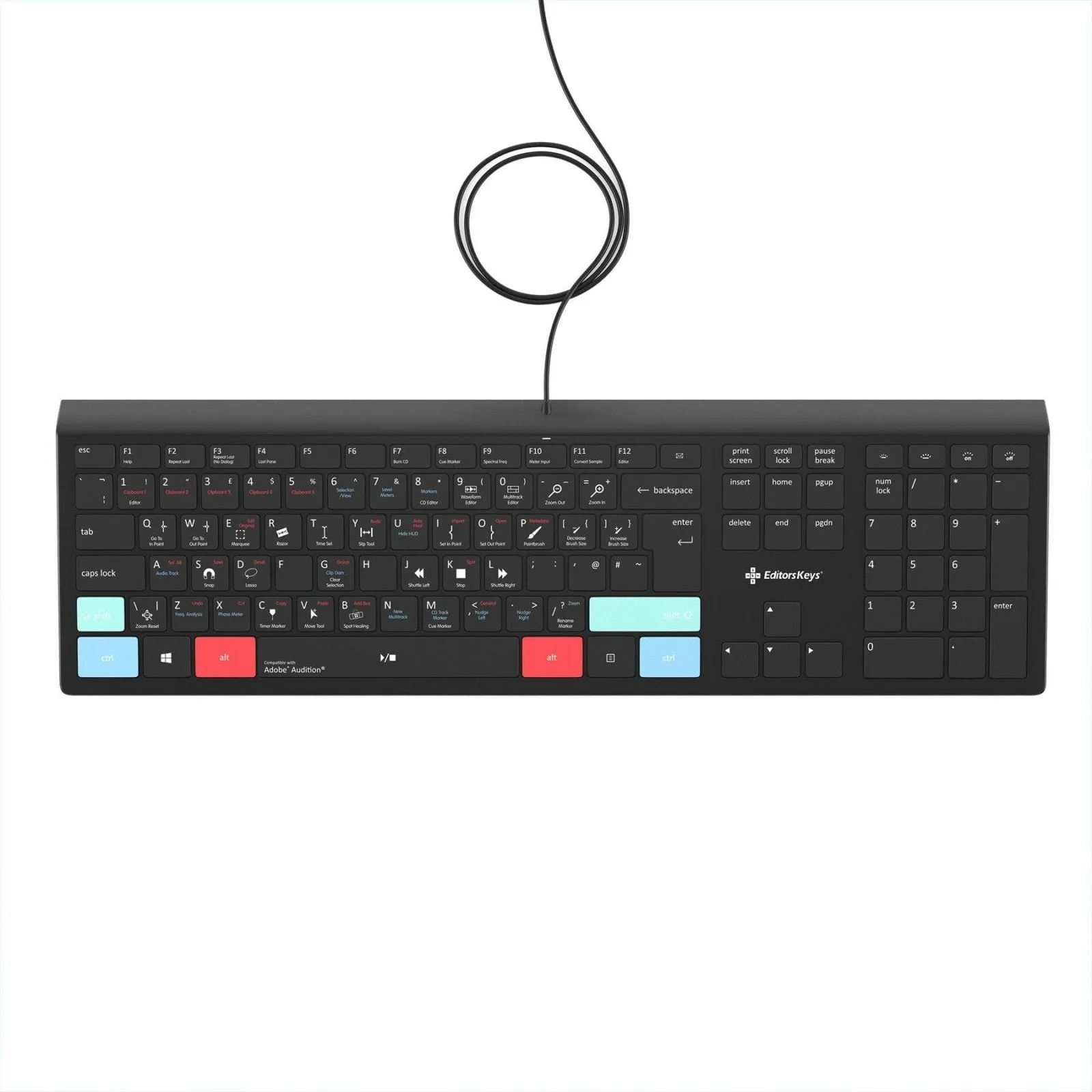 Adobe Audition Keyboard - Backlit Mac & PC