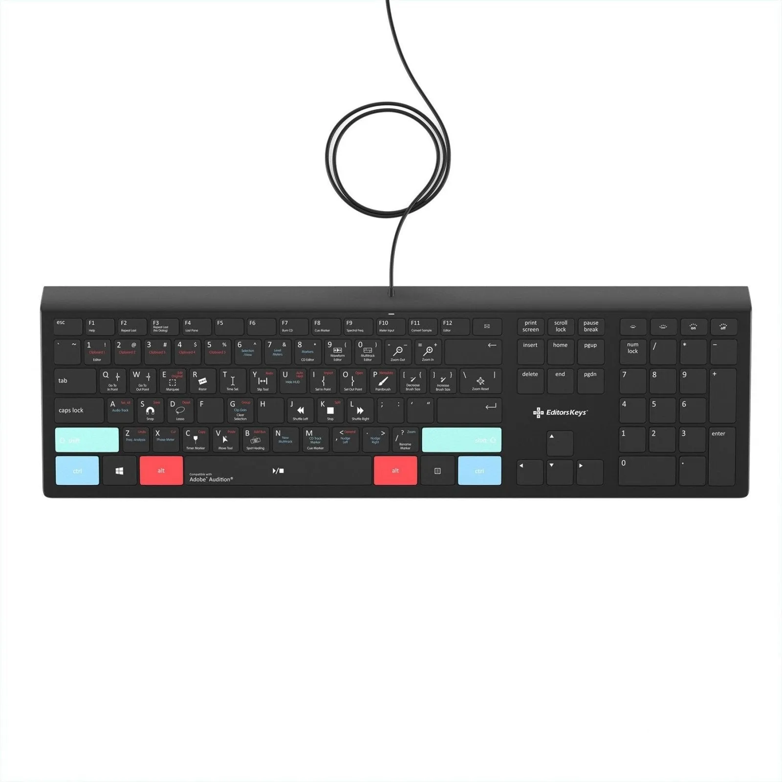 Adobe Audition Keyboard - Backlit Mac & PC