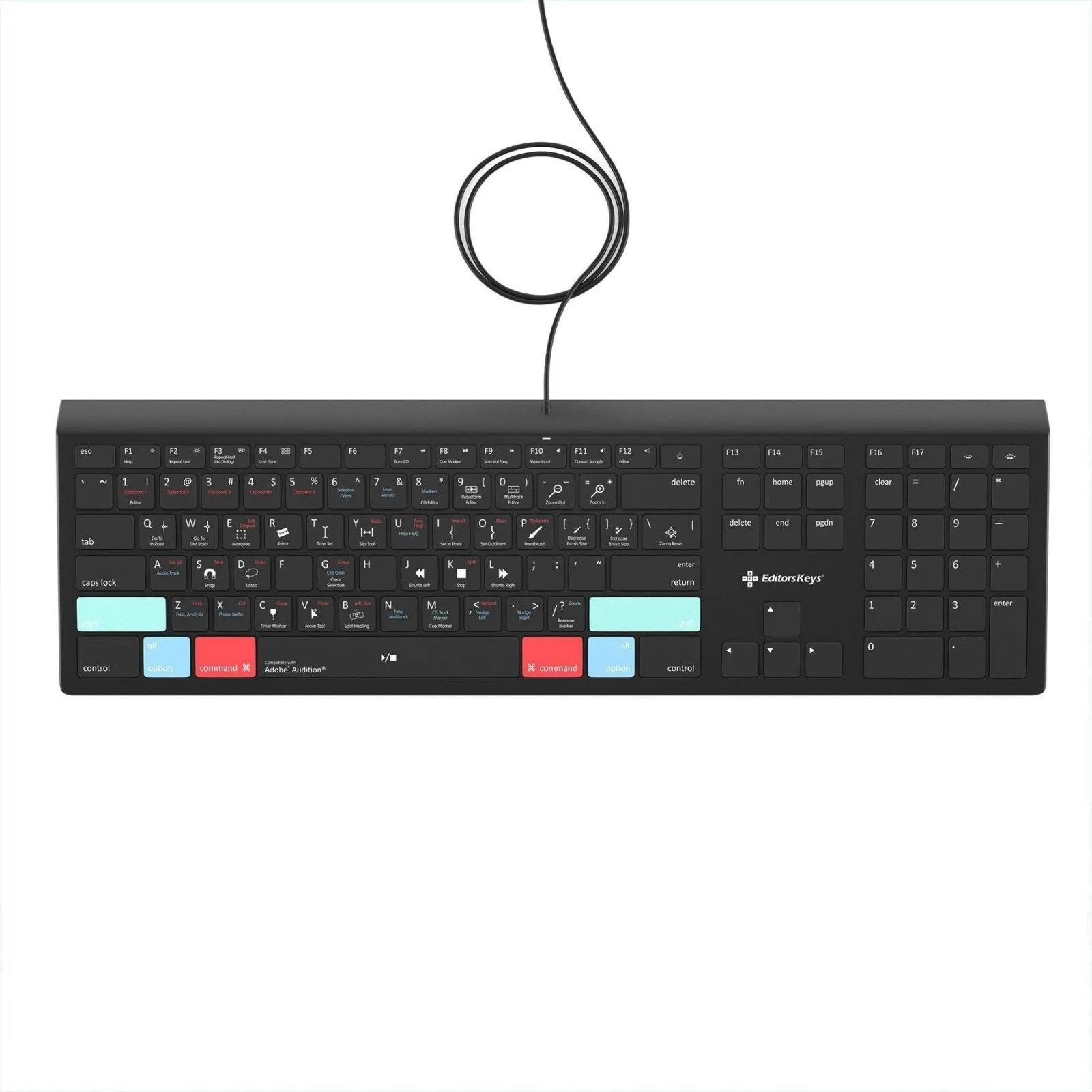 Adobe Audition Keyboard - Backlit Mac & PC