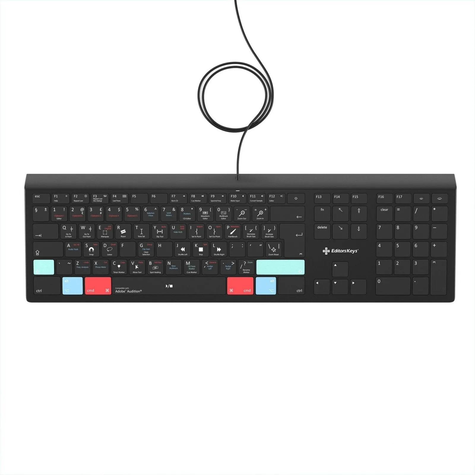 Adobe Audition Keyboard - Backlit Mac & PC