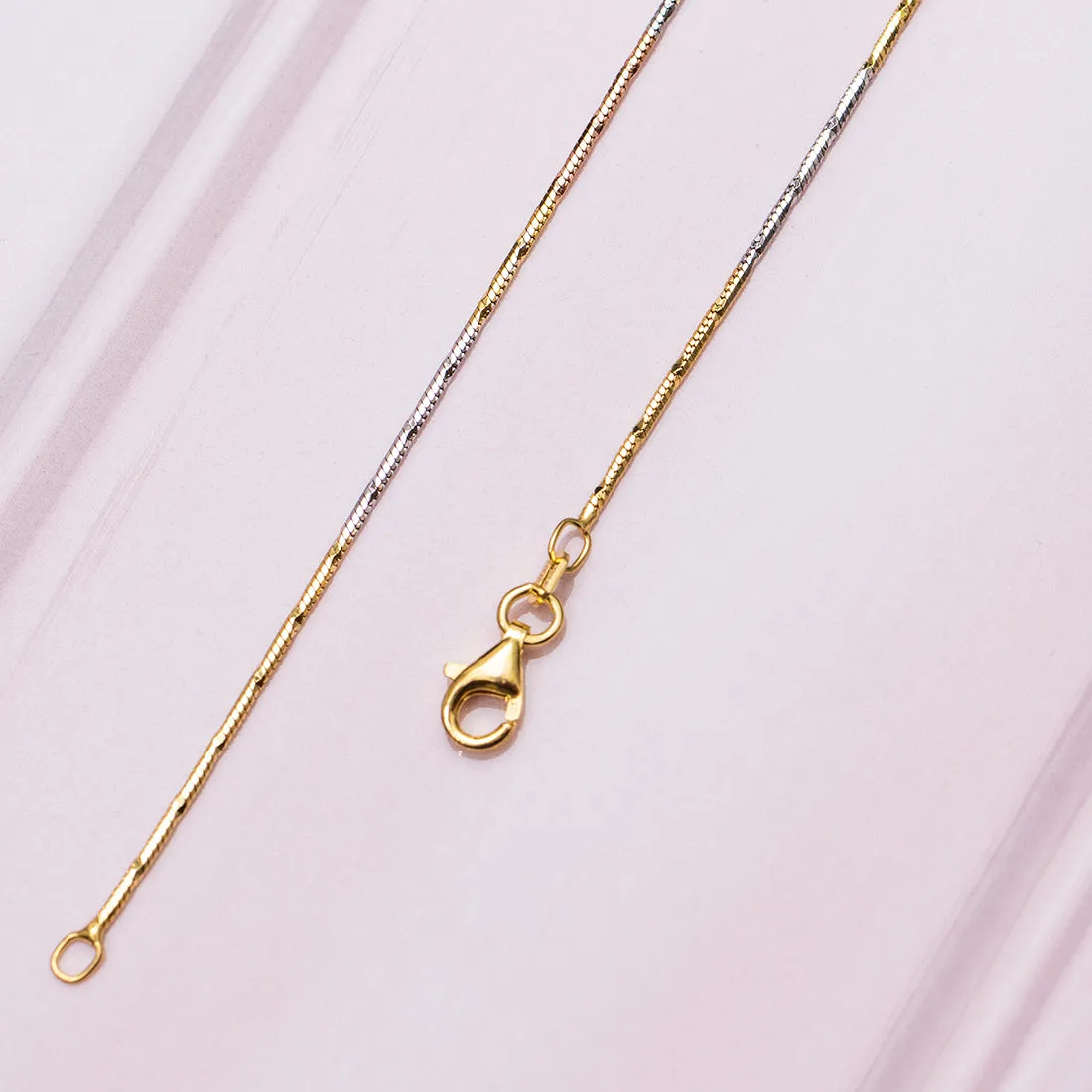 Adorable Triple Tone 925 Sterling Silver Anklet