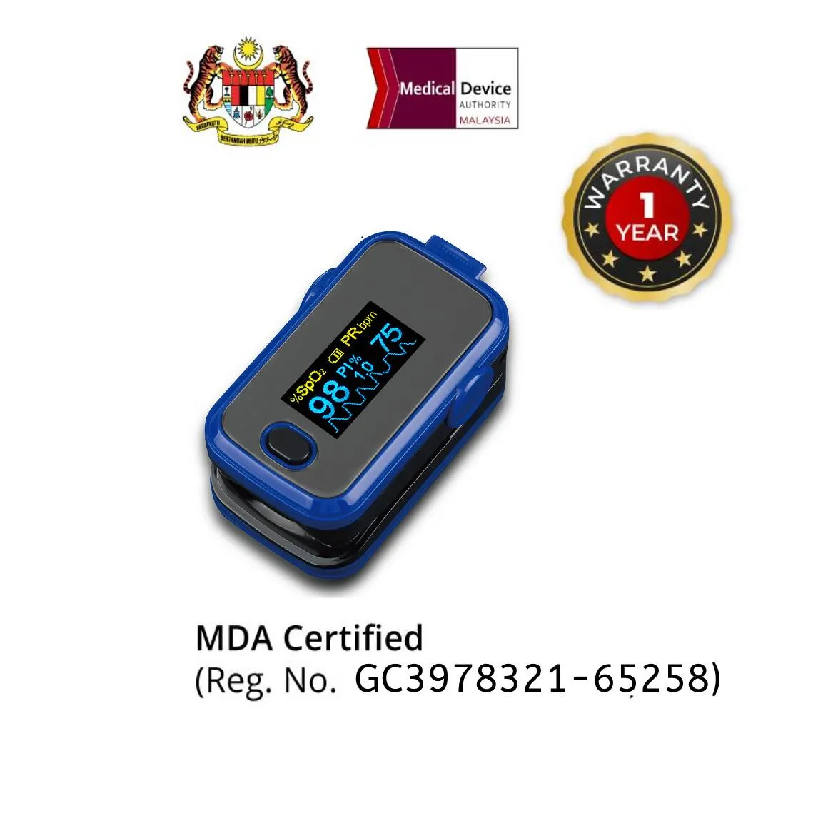 AEON A310 Pulse Oximeter (MDA certified - 1 year warranty)