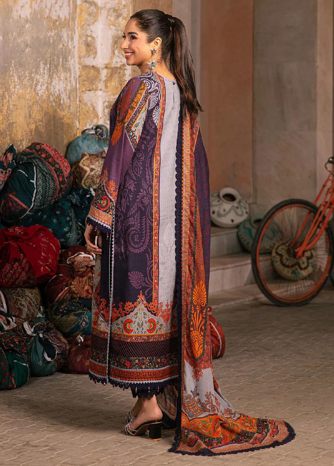 Aira By Asim Jofa Embroidered Jacquard Unstitched 3 Piece Suit - AJ24AP AJAR-12