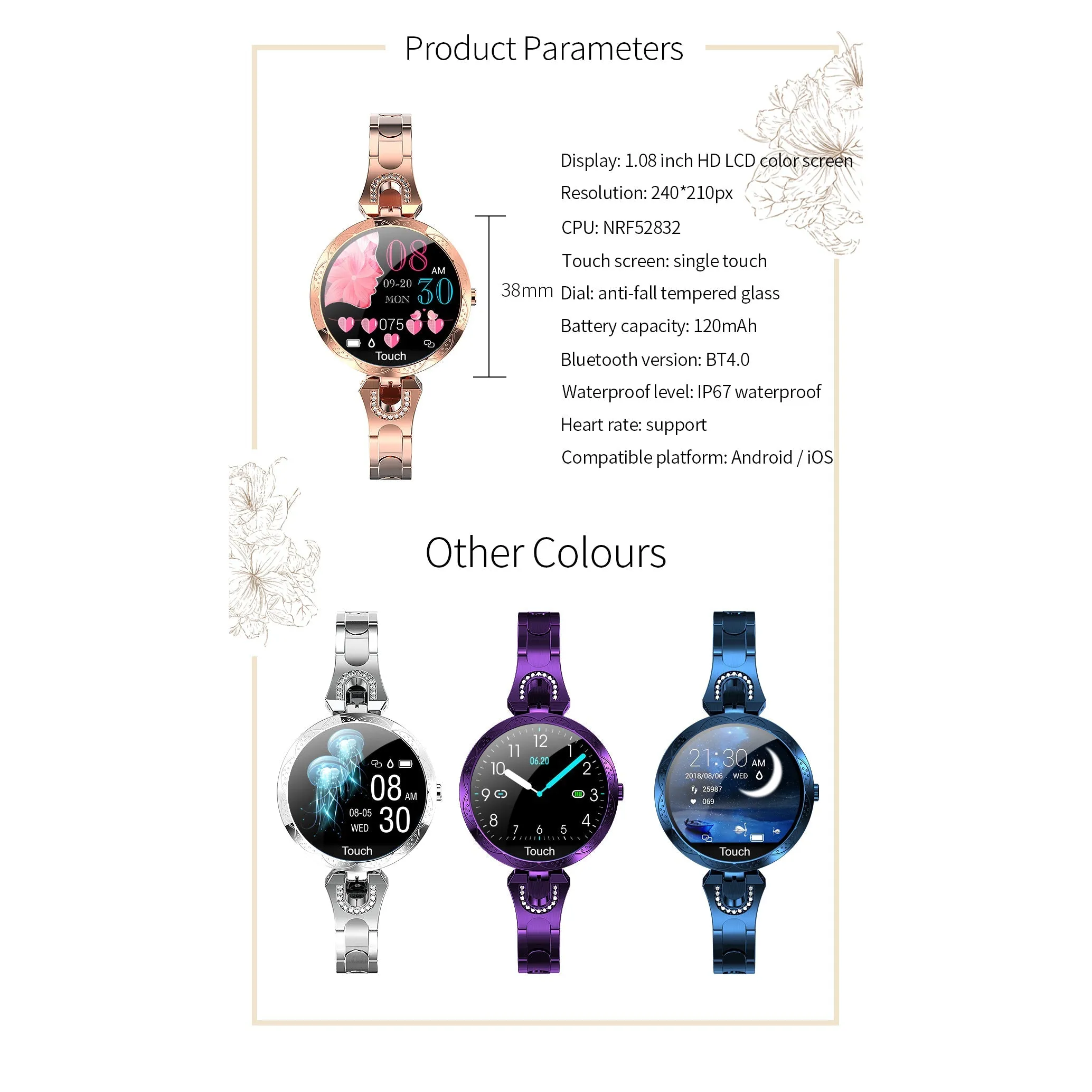 AK15 Women's Smart Watch