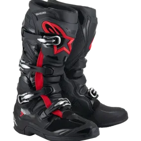 Alpinestars Tech 7 Motocross Boots Black Red Fluo