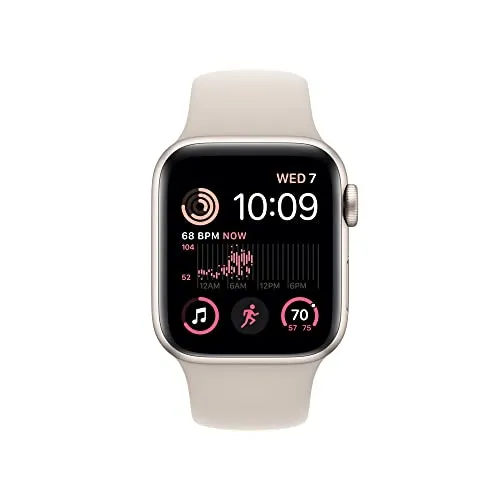 Apple Watch SE (2nd Gen) [GPS   Cellular 40mm] Smart Watch w/Starlight Aluminum Case & Starlight Sport Band - S/M. Fitness & Sleep Tracker, Crash Detection, Heart Rate Monitor, Water Resistant