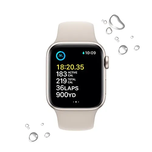 Apple Watch SE (2nd Gen) [GPS   Cellular 40mm] Smart Watch w/Starlight Aluminum Case & Starlight Sport Band - S/M. Fitness & Sleep Tracker, Crash Detection, Heart Rate Monitor, Water Resistant