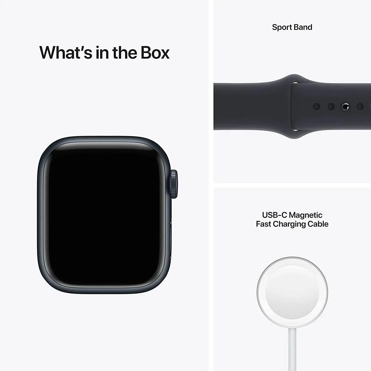Apple Watch Series 7 GPS   Cellular - Midnight Aluminium with Midnight Sport Band - 45mm - Good