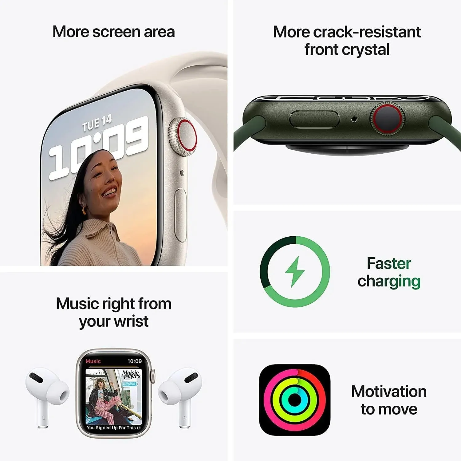 Apple Watch Series 7 GPS   Cellular - Midnight Aluminium with Midnight Sport Band - 45mm - Good
