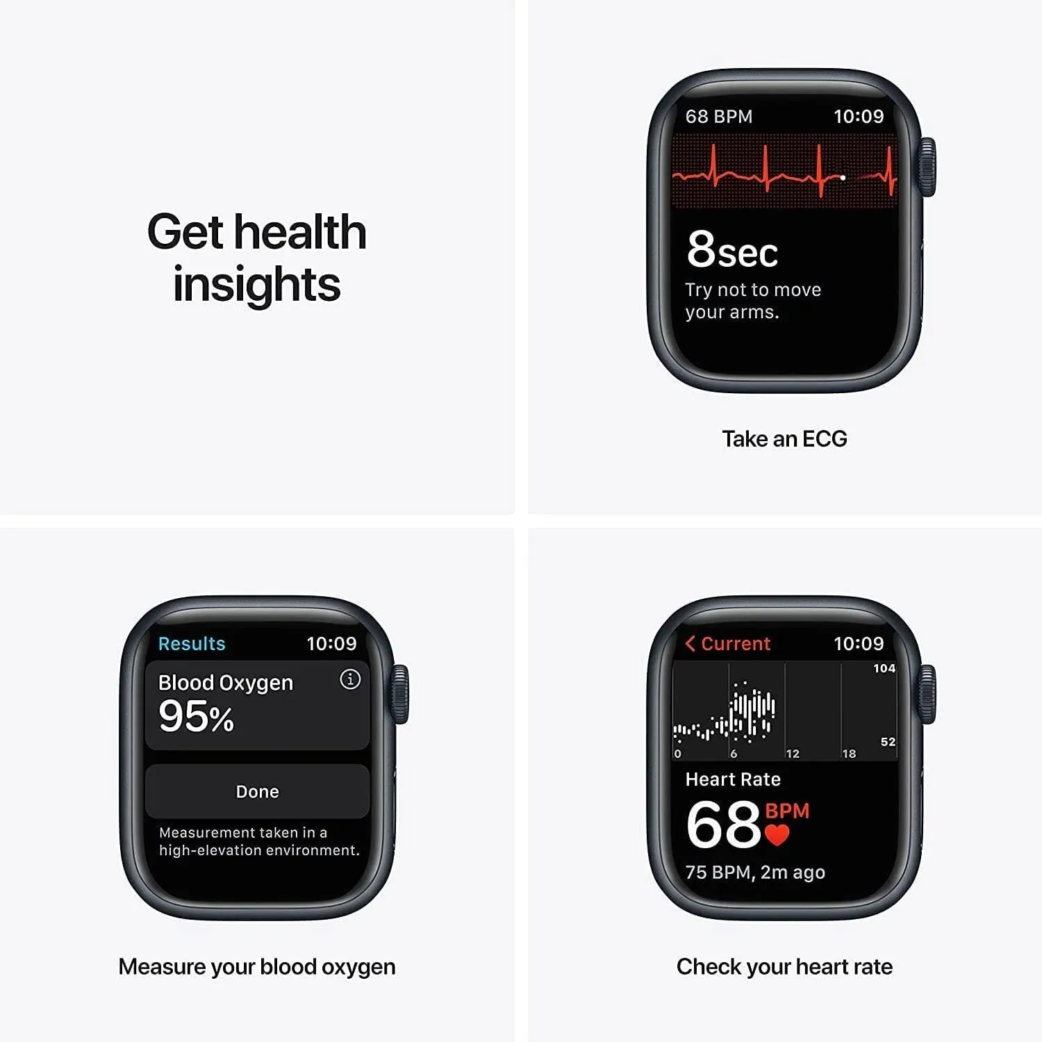 Apple Watch Series 7 GPS   Cellular - Midnight Aluminium with Midnight Sport Band - 45mm - Good