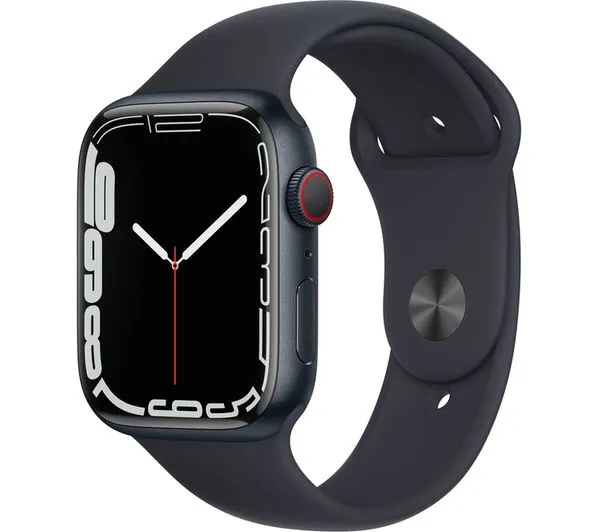 Apple Watch Series 7 GPS   Cellular - Midnight Aluminium with Midnight Sport Band - 45mm - Good