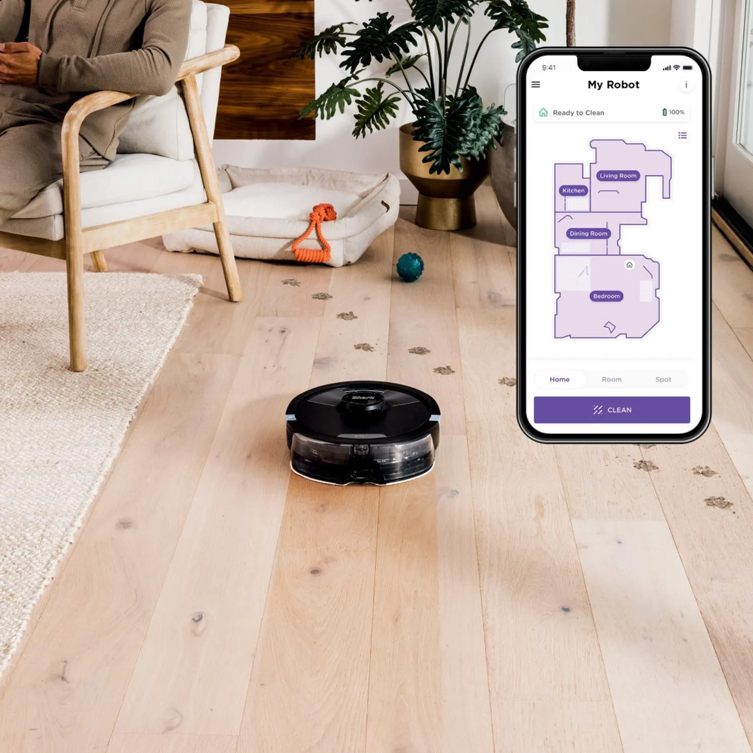 Aspiradora Robot con sistema de autovaciado - Shark Matrix Plus 2 en 1, Negro con gris, RV2620WAMX