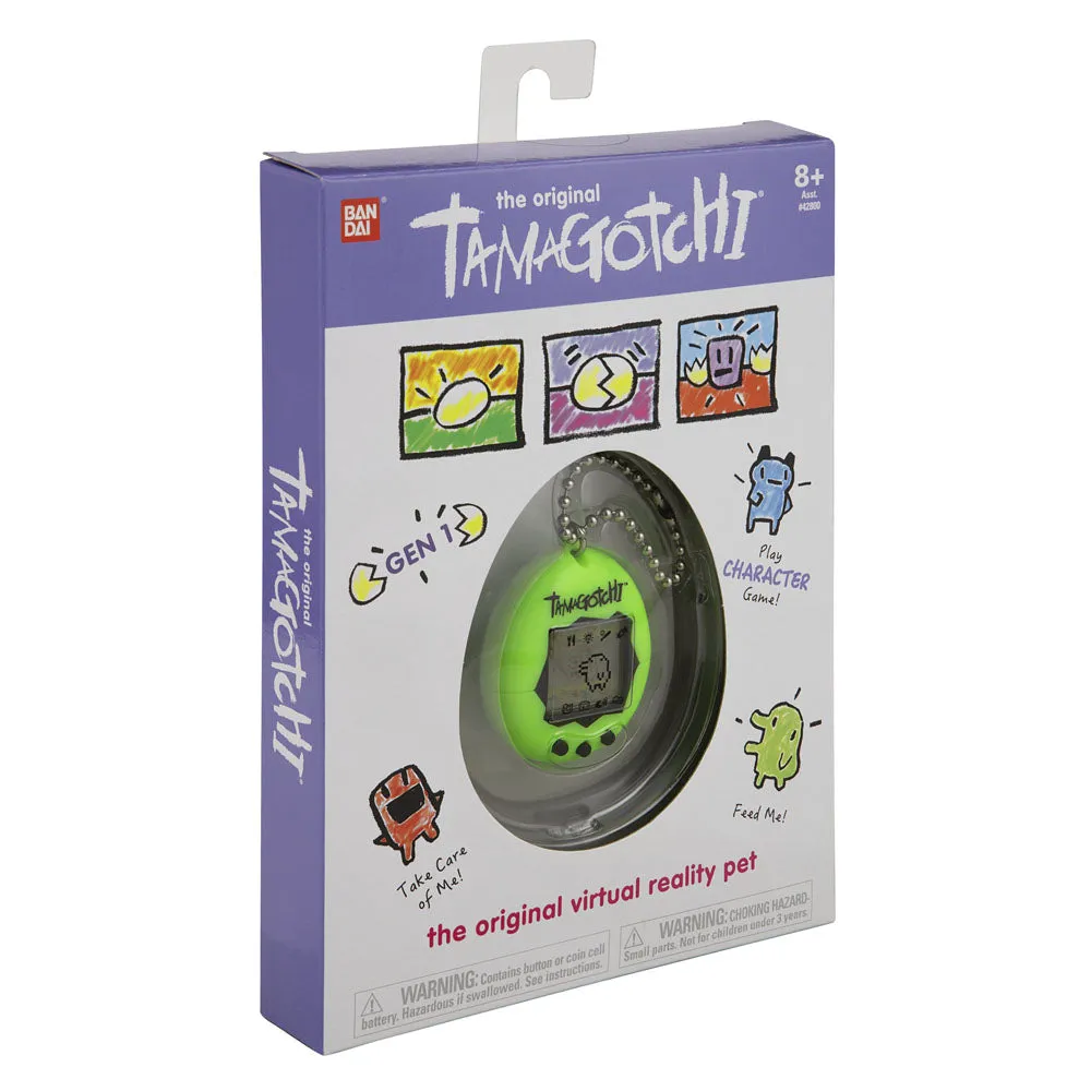 Bandai: Original Tamagotchi - Gen 1 (Play Character Game) Neon Green Electronic Toy (42869 / 42926) LOW STOCK