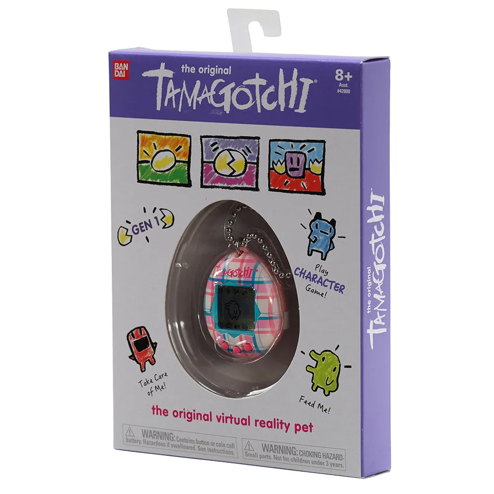 Bandai - The Original Tamagotchi (Gen 1) Plaid Portable Electronic Game (42874 / 42949) LOW STOCK