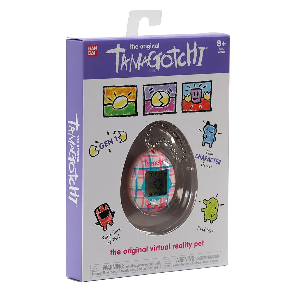 Bandai - The Original Tamagotchi (Gen 1) Plaid Portable Electronic Game (42874 / 42949) LOW STOCK
