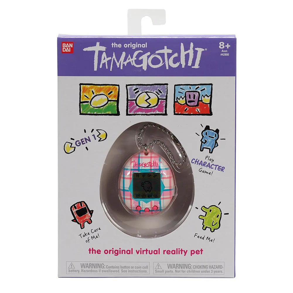Bandai - The Original Tamagotchi (Gen 1) Plaid Portable Electronic Game (42874 / 42949) LOW STOCK