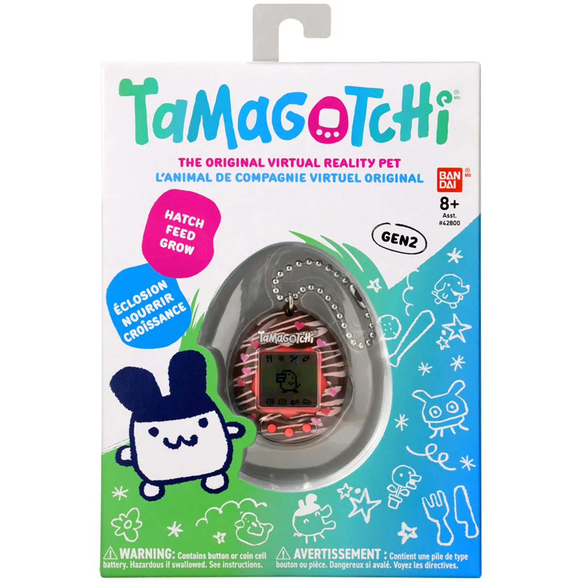 Bandai - The Original Tamagotchi (Gen 2) Chocolate Portable Electronic Game (42887)