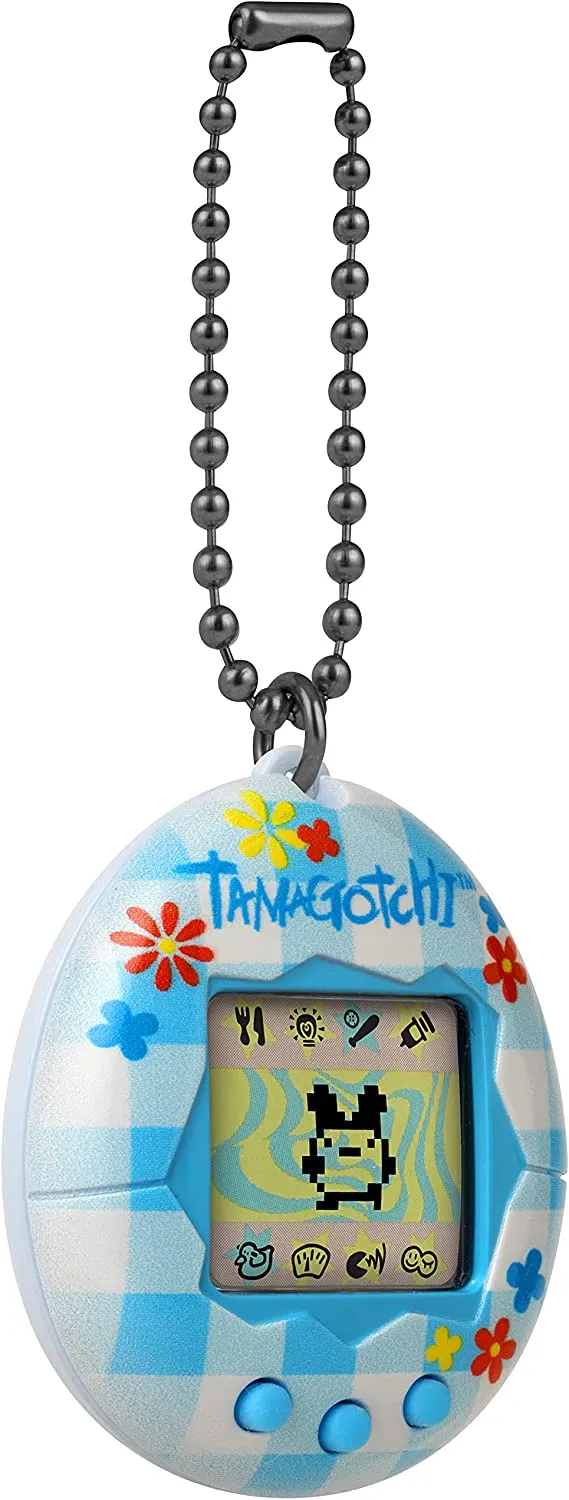 Bandai - The Original Tamagotchi (Gen 2) Flower Gingham Portable Electronic Game (42939) LOW STOCK