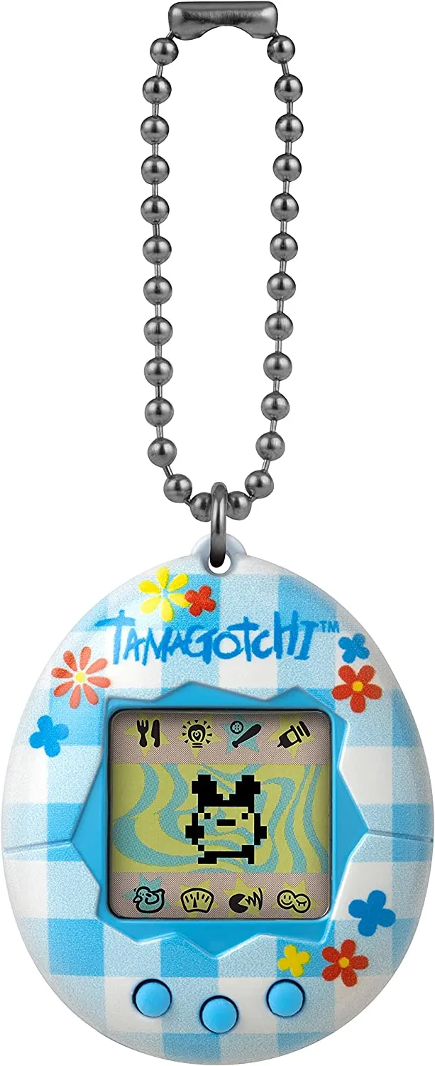Bandai - The Original Tamagotchi (Gen 2) Flower Gingham Portable Electronic Game (42939) LOW STOCK