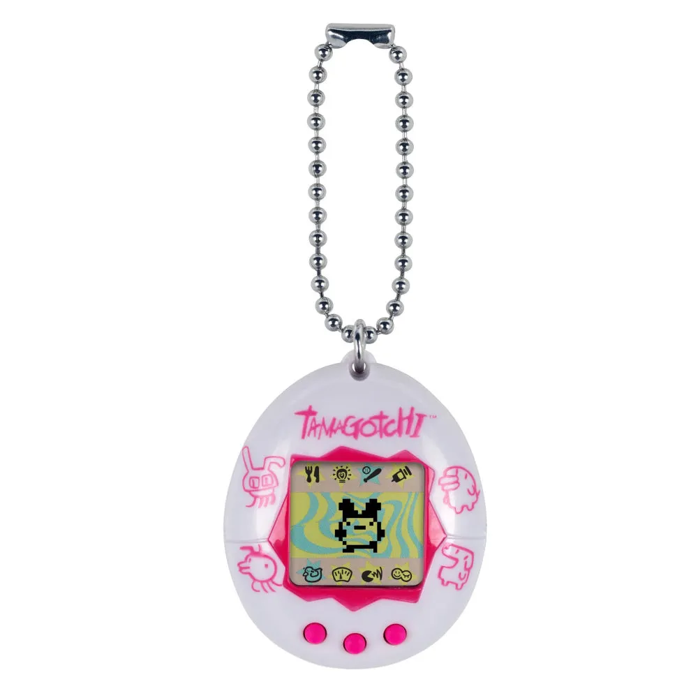 Bandai - The Original Tamagotchi (Gen 2) White and Pink Portable Electronic Game (42803) LOW STOCK