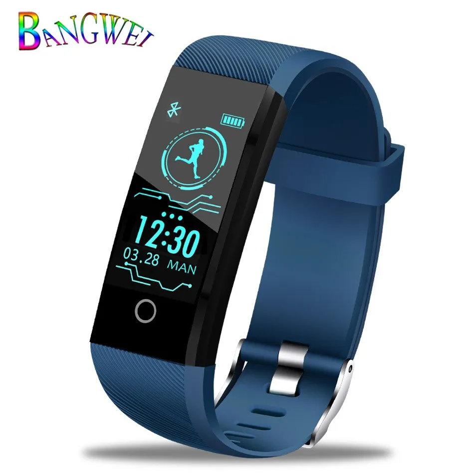 BANGWEI 2018 New Smart Wristband Heart Rate Tracker Blood Pressure Oxygen Fitness wrisband IP68 Waterproof Smart watch Men women