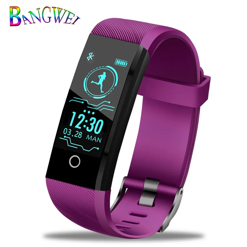 BANGWEI 2018 New Smart Wristband Heart Rate Tracker Blood Pressure Oxygen Fitness wrisband IP68 Waterproof Smart watch Men women
