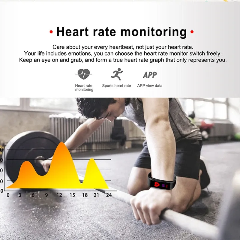 BANGWEI 2018 New Smart Wristband Heart Rate Tracker Blood Pressure Oxygen Fitness wrisband IP68 Waterproof Smart watch Men women