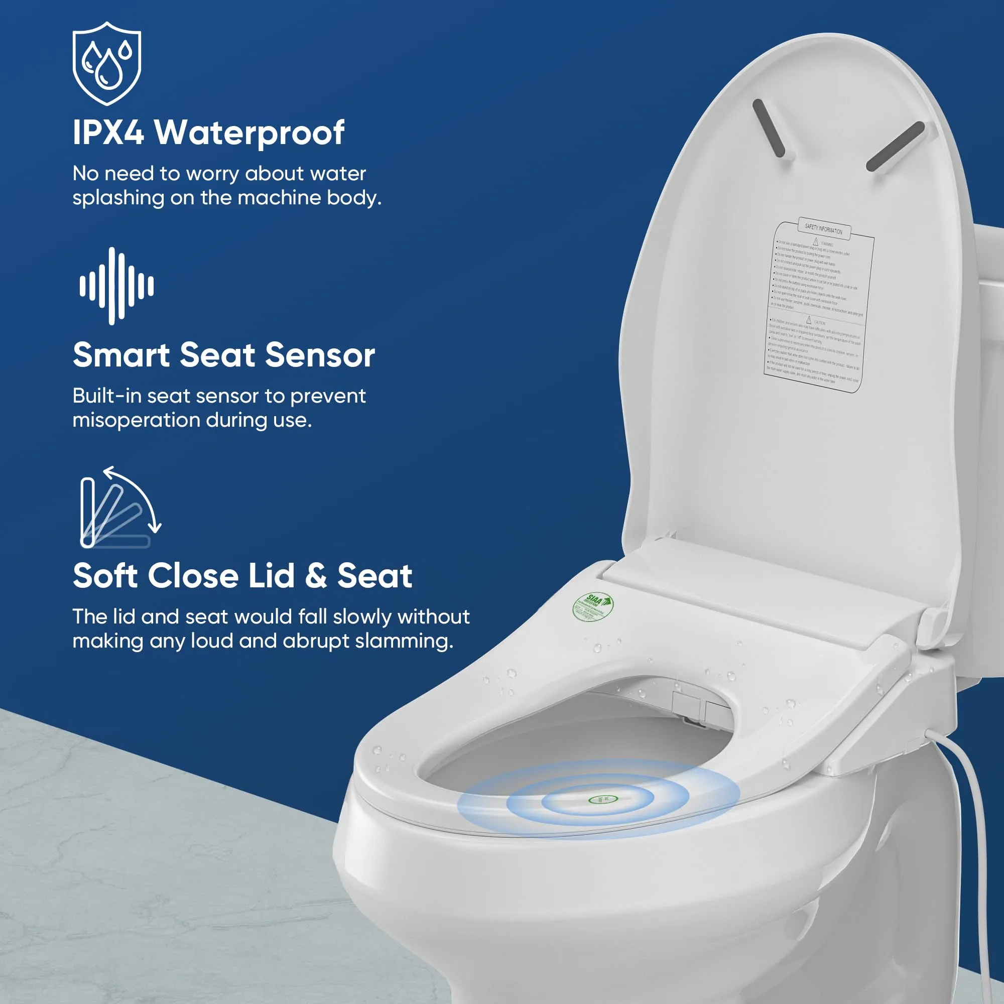BATHKITY Heated Bidet Toilet Seat with Dryer