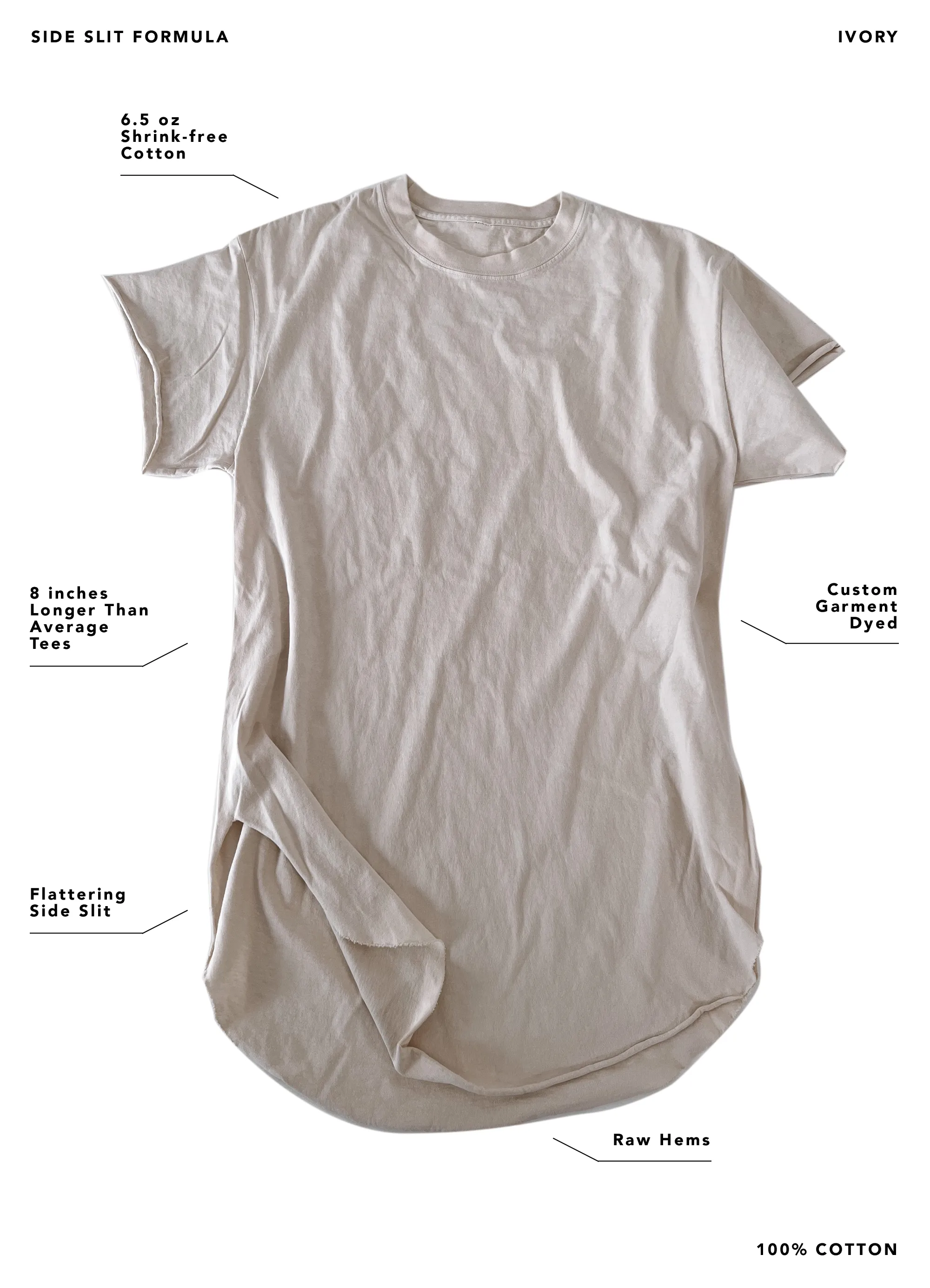 BE NICE, GET LOTS OF SLEEP SIDE SLIT TEE