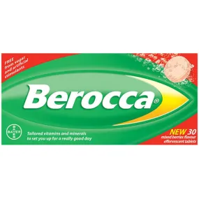 Berocca Berry Flavour Effervescent Tablets (30 Tablets)