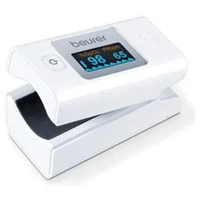 Beurer PO35 Pulse Oximeter, Determination of Heart Rate and Arterial Oxygen Saturation for Those with Medical Conditions White Single