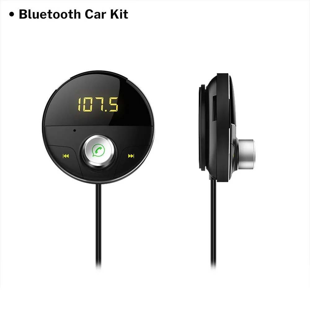 Bluetooth AUX Handsfree Car Kit Receiver Wireless Hands Free Carkit Adapter For Auto SpeakerPhone 3.5mm Jack FM Transmitter