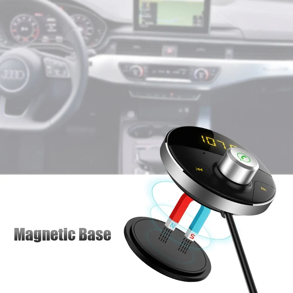 Bluetooth AUX Handsfree Car Kit Receiver Wireless Hands Free Carkit Adapter For Auto SpeakerPhone 3.5mm Jack FM Transmitter