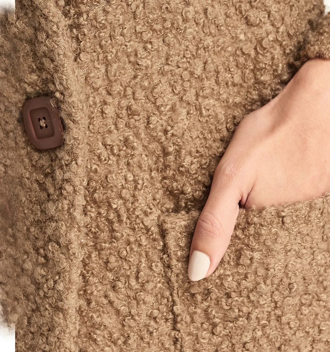 Boucle Women’s Coat With Pockets Sewing Pattern