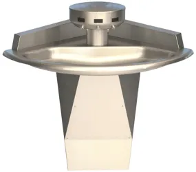 Bradley SN2013 Sentry Washfountain, 54", Corner Mount, IR Activated, A Drain