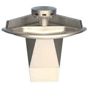 Bradley SN2013 Sentry Washfountain, 54", Corner Mount, IR Activated, B Drain