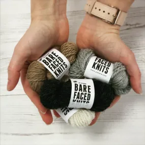 British BareFaced Double-Knit Yarn - mini skeins sample pack