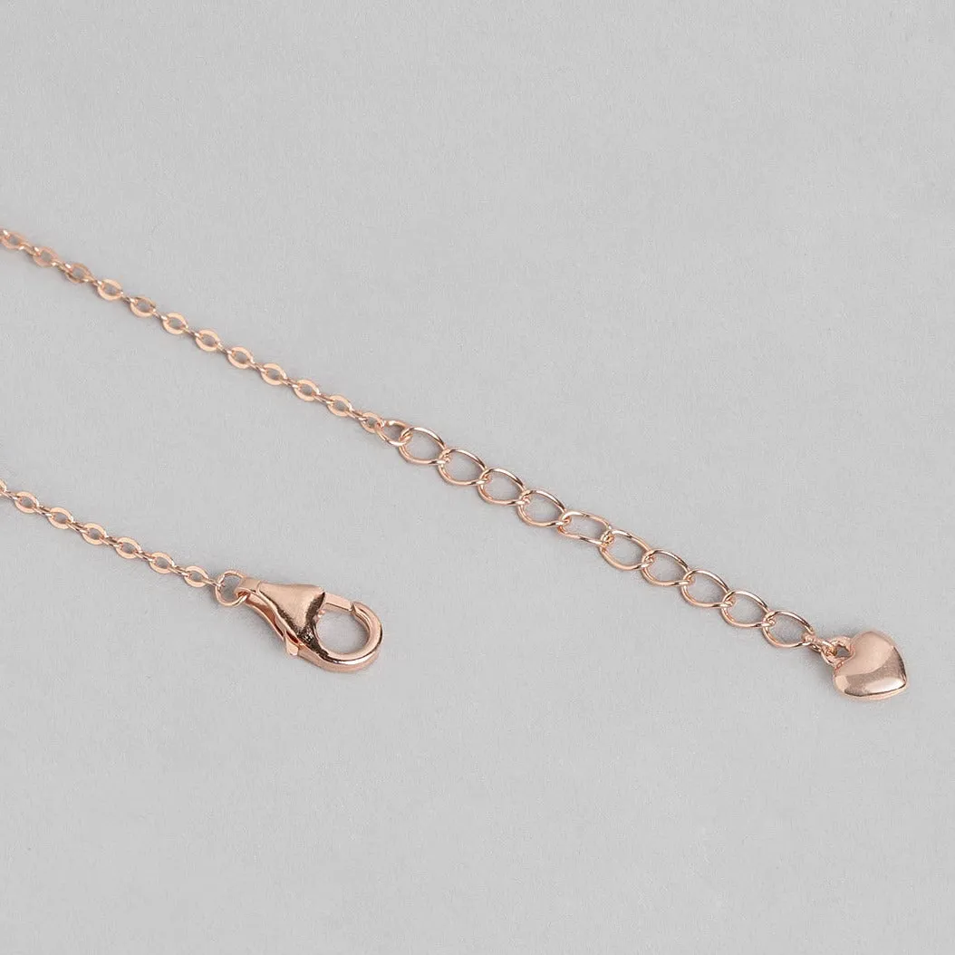 Butterfly Rose Gold Plated 925 Sterling Silver Charm Anklet